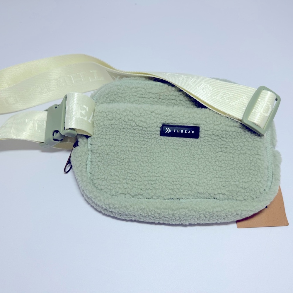 Thread Sage Green Sherpa Sling Belt Bag NWT - Picture 2 of 5